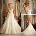 Champagne Lace Ball Gown Sweetheart Bridal Wedding Dresses (W201505172)